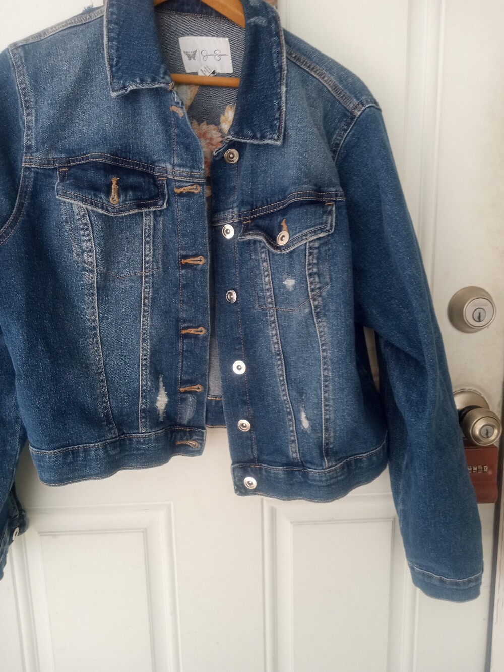 Women's Jessica Simpson Embroidered Jean Jacket